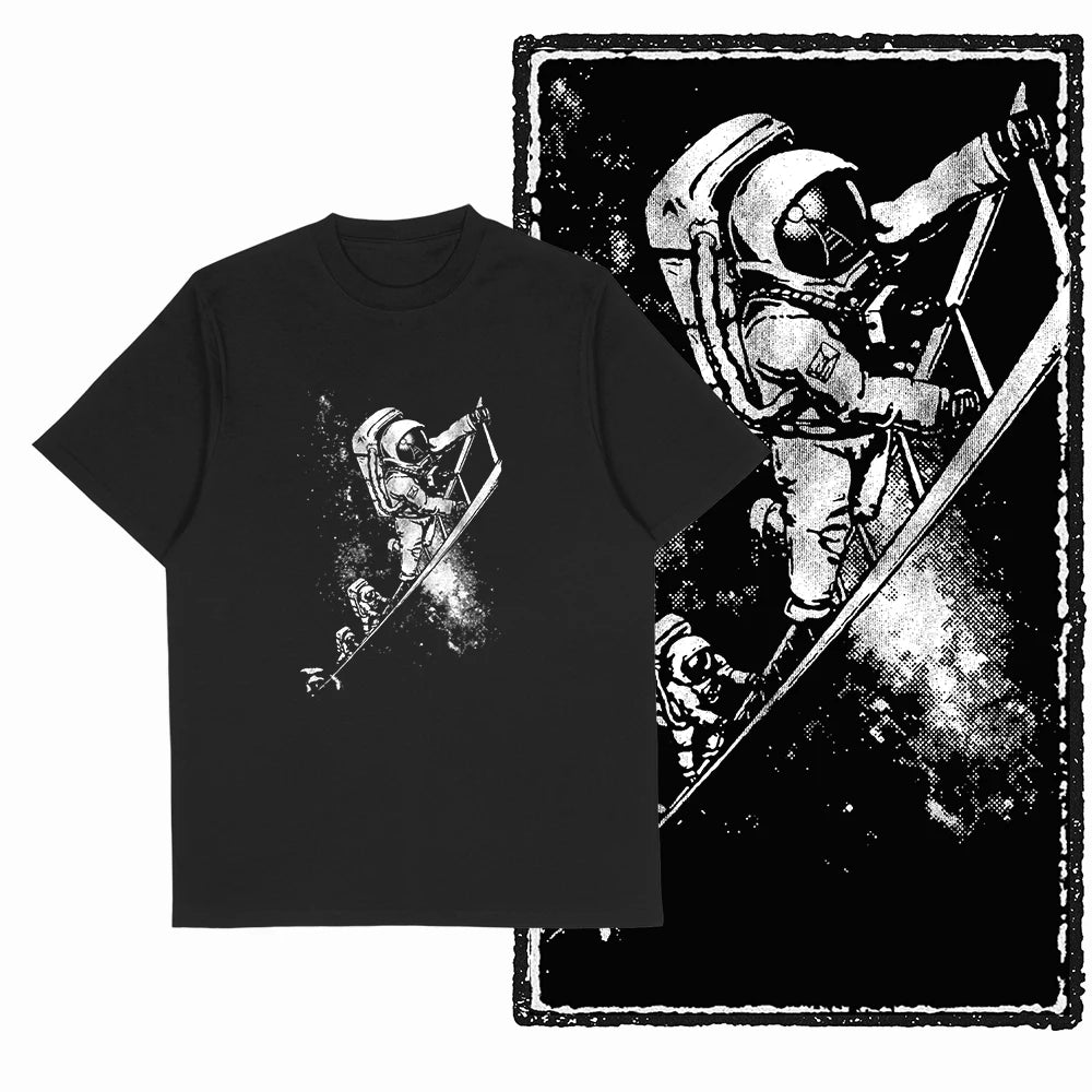 Men's Astronaut Moon Print Graphic T-Shirt