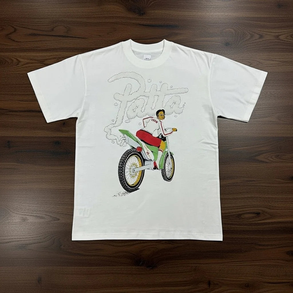 Palm Tree Star Print Streetwear T-Shirt