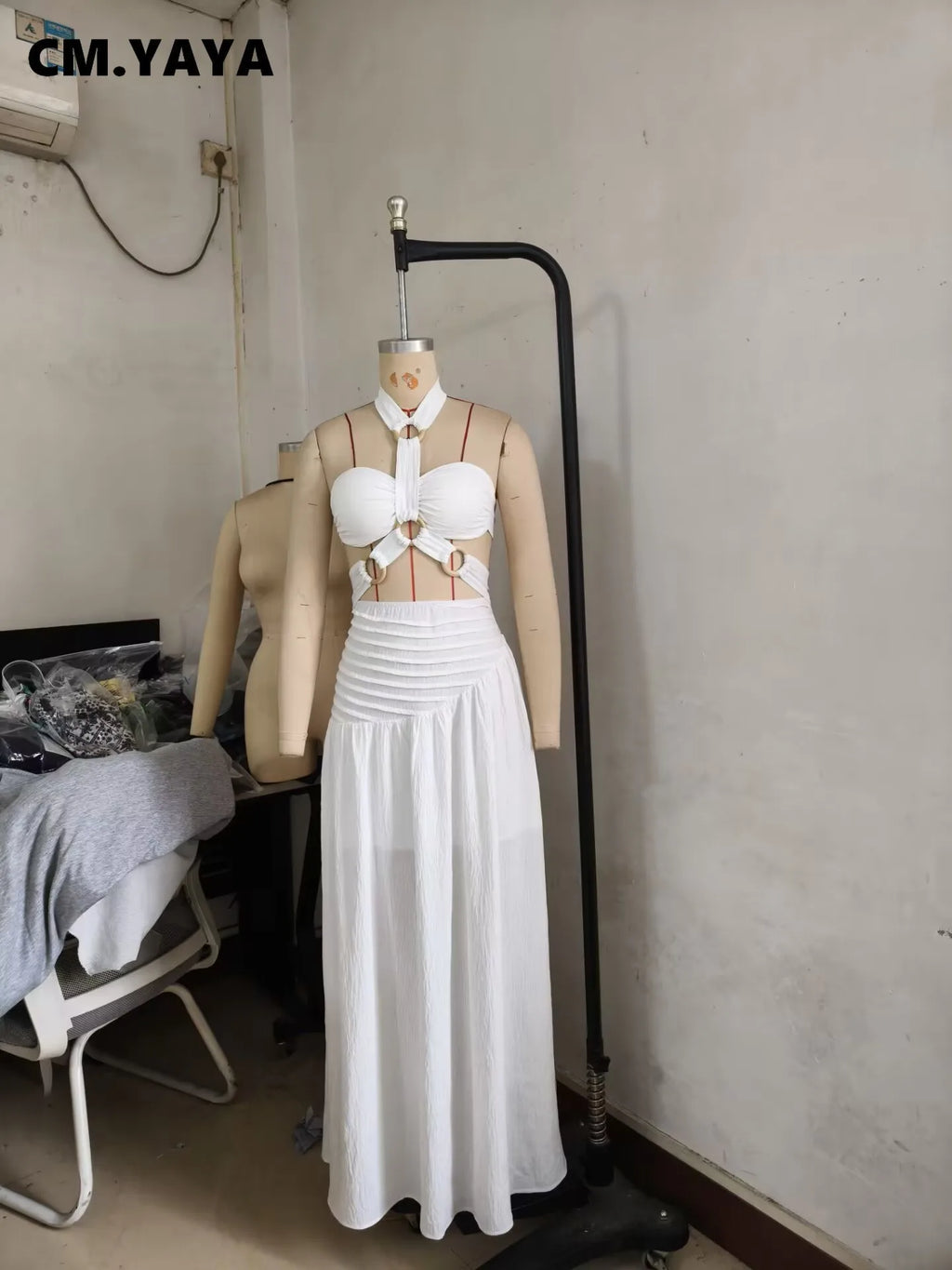 Women's Halter Top and Long Skirt 2-Piece Set