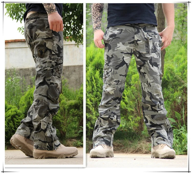 Men's Multi-Pocket Camo Cargo Pants