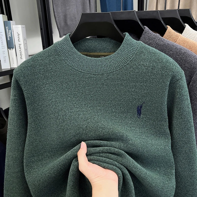 Men's Embroidered Knit Pullover Sweater