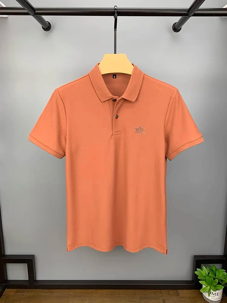 Men's Embroidered Cotton Polo Shirt
