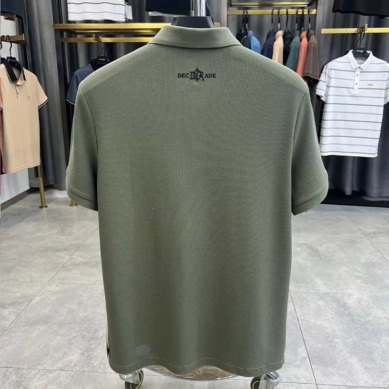 Men's Embroidered Cotton Polo Shirt