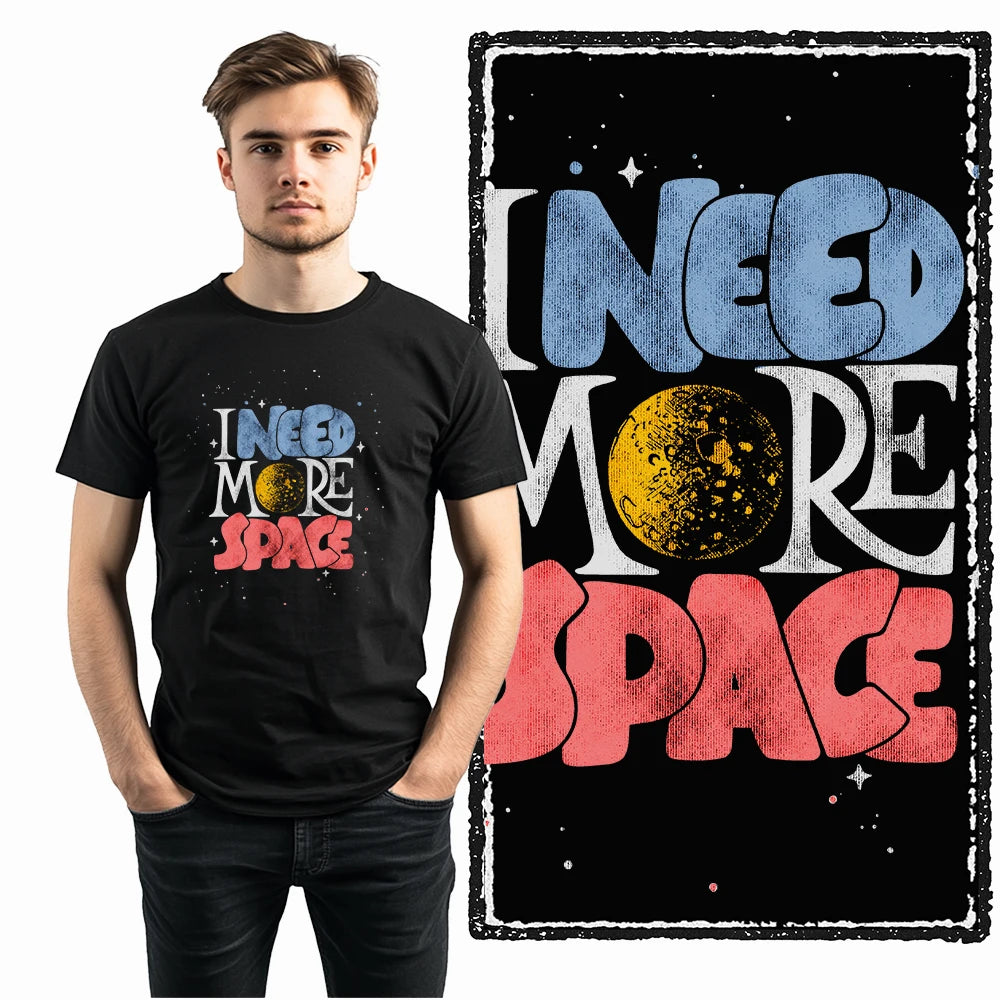 Men's Astronaut Moon Print Graphic T-Shirt