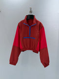 Women's Zip-Up Lantern Sleeve Windbreaker