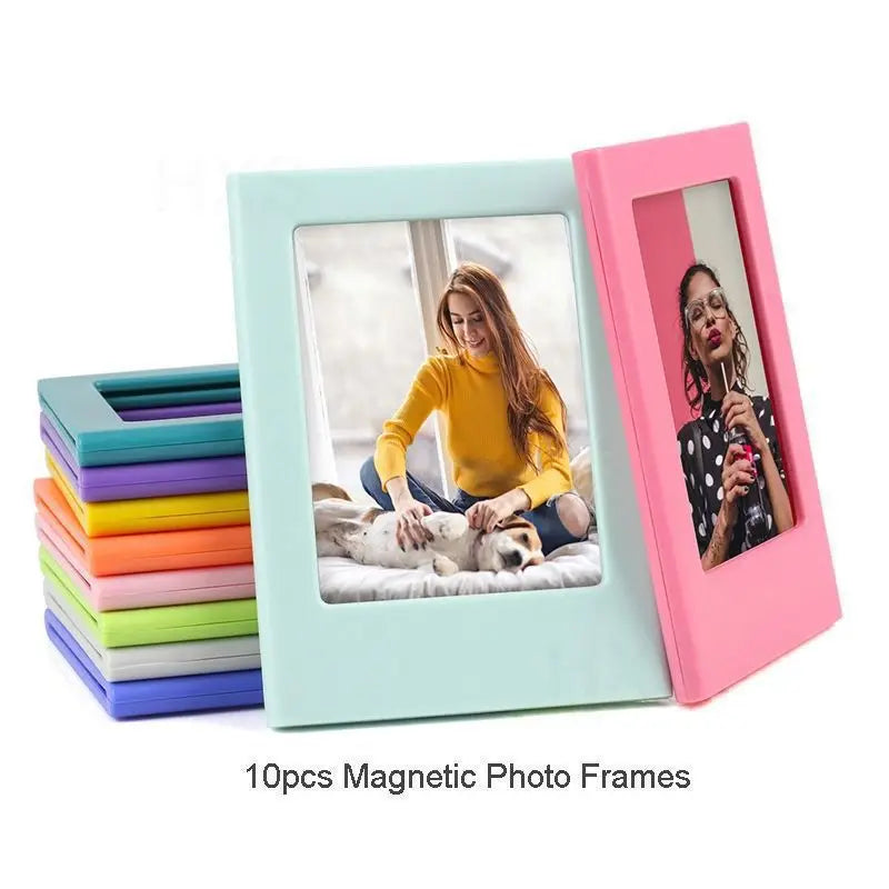 5/10/20pcs Magnetic Photo Frames for Fujifilm Instax Mini Film Papers Double Sided Fridge Picture Frame Magnets Artwork Frames