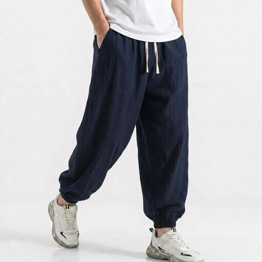 Men's Cotton Linen Drawstring Harem Pants