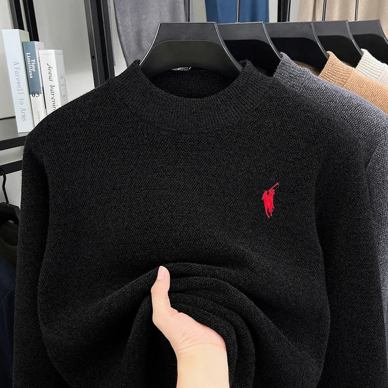 Men's Embroidered Knit Pullover Sweater