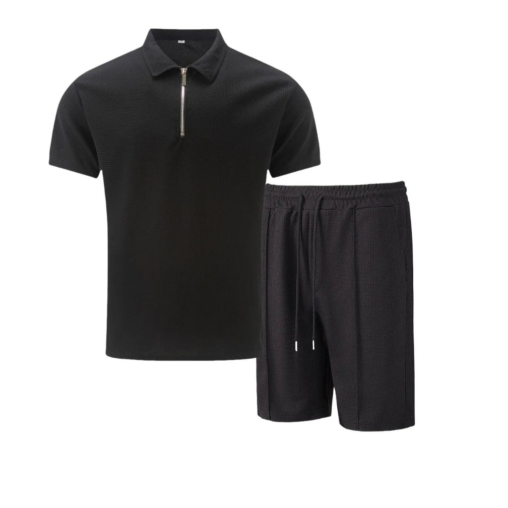 Men's Polo Shirt and Shorts 2-Piece Set