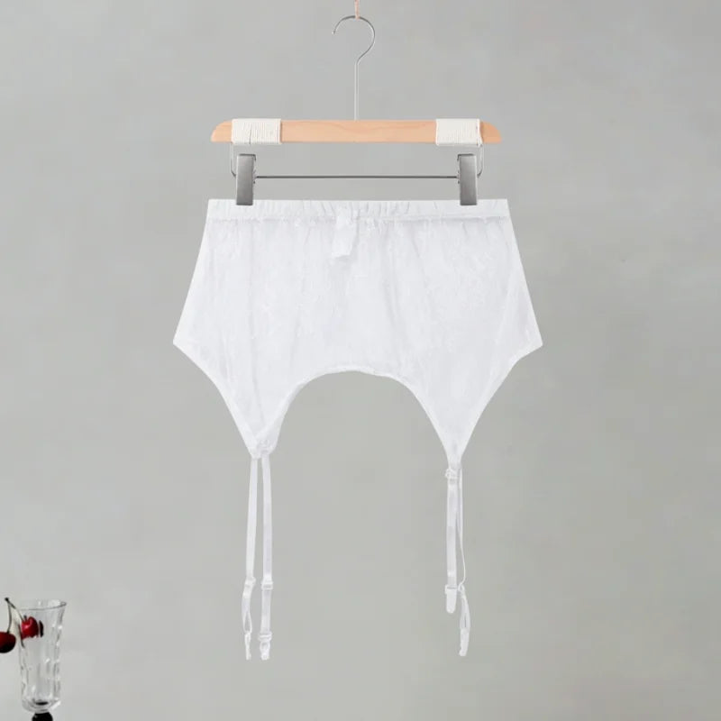 Beach Floral Lace Hollow Out Women Pants Sets 2 Pieces Adjustable Tie Backless Tops Loose Pleated Lantern Pant Summer New Suits