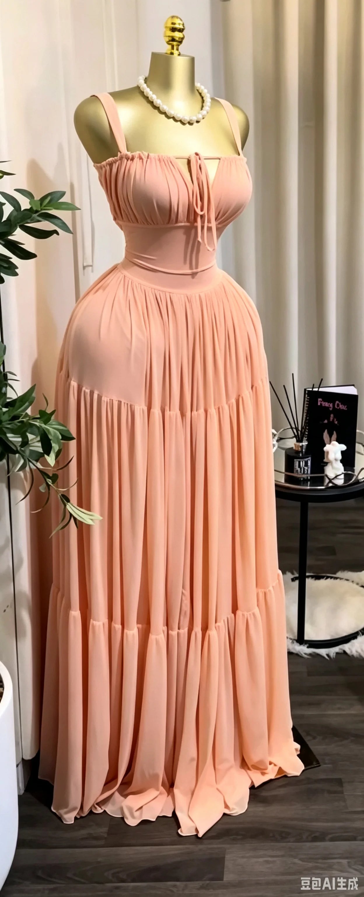 Women's Halter Strapless Long Maxi Dress