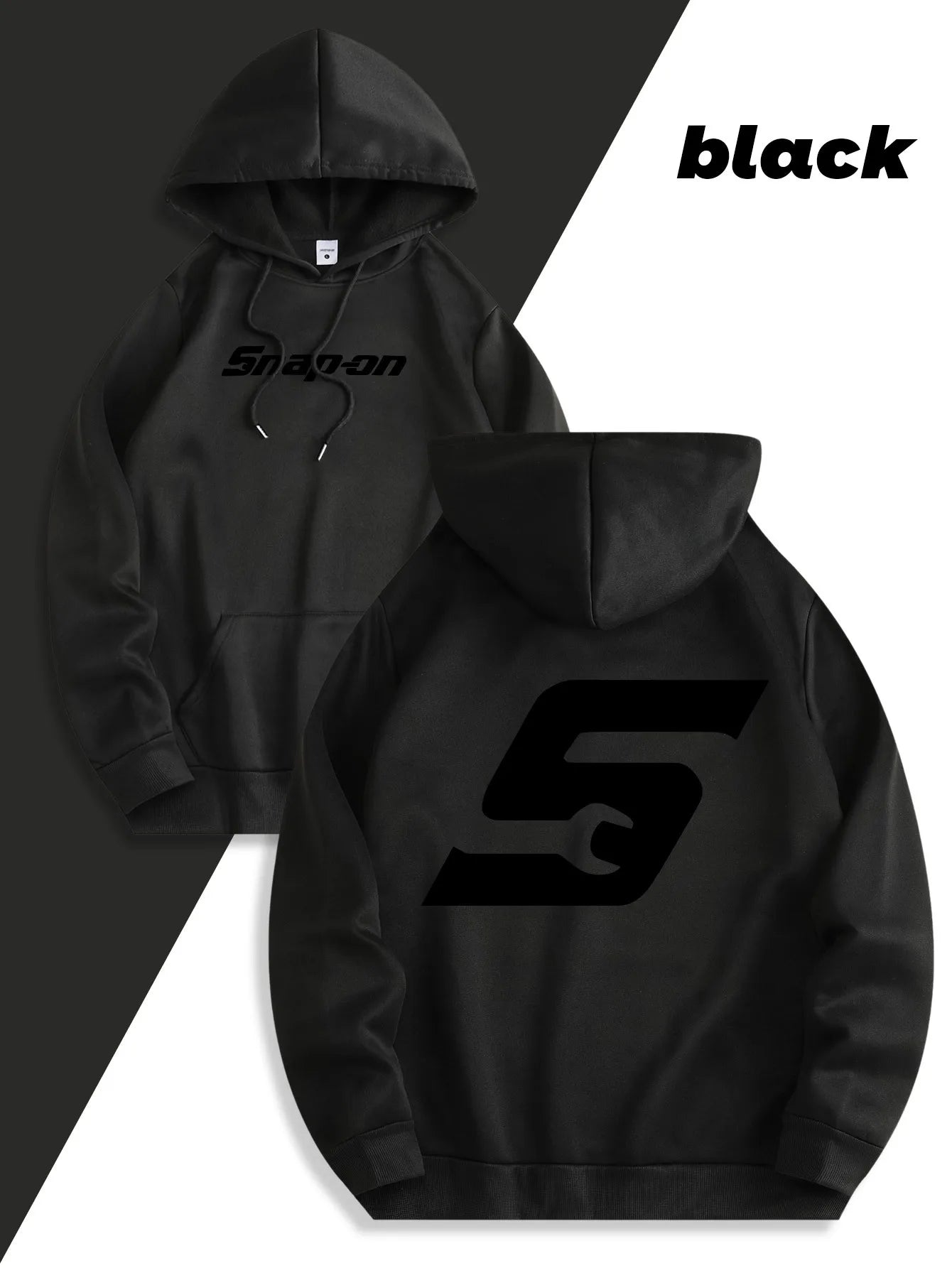 Snap-On Logo Pullover Hoodie