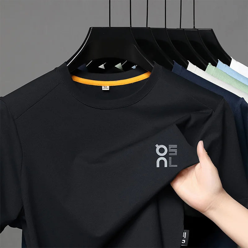 Men's Ice Silk Quick Dry Printed T-Shirt