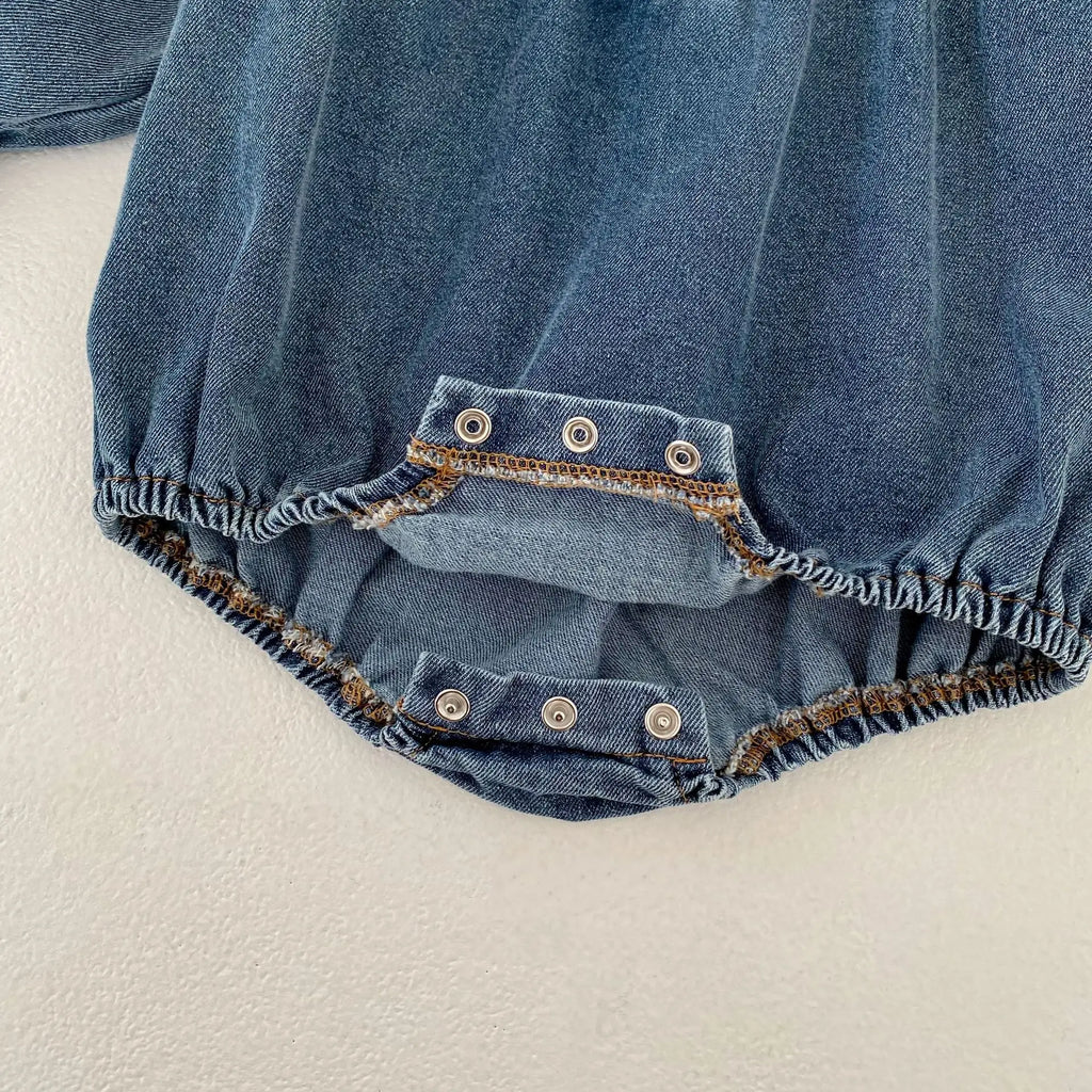 7473 Baby Clothes 2026 Spring and Autumn New Long Sleeve Baby Girl's Denim Clothes Princess Climbing Clothes