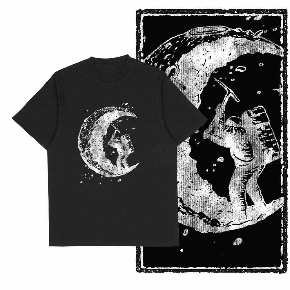Men's Astronaut Moon Print Graphic T-Shirt