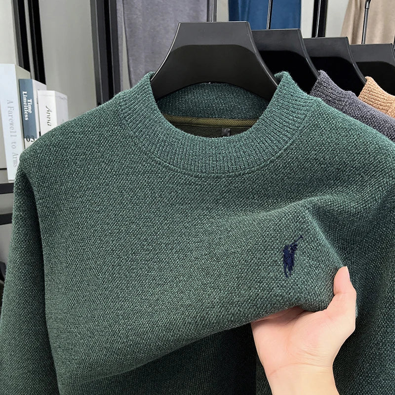 Men's Embroidered Knit Pullover Sweater