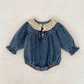 7473 Baby Clothes 2026 Spring and Autumn New Long Sleeve Baby Girl's Denim Clothes Princess Climbing Clothes