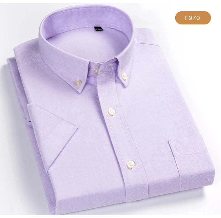 Men's Plaid Gingham Short Sleeve Shirt