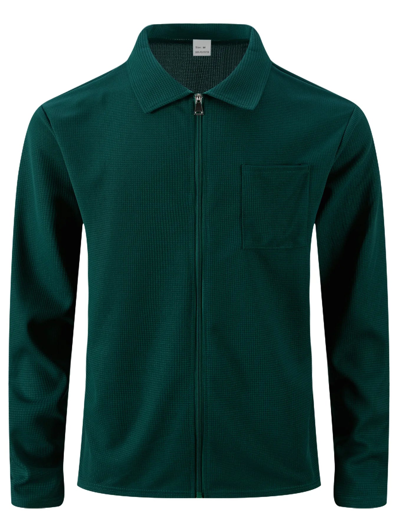 Men's Waffle Knit Slim Fit Cardigan Jacket