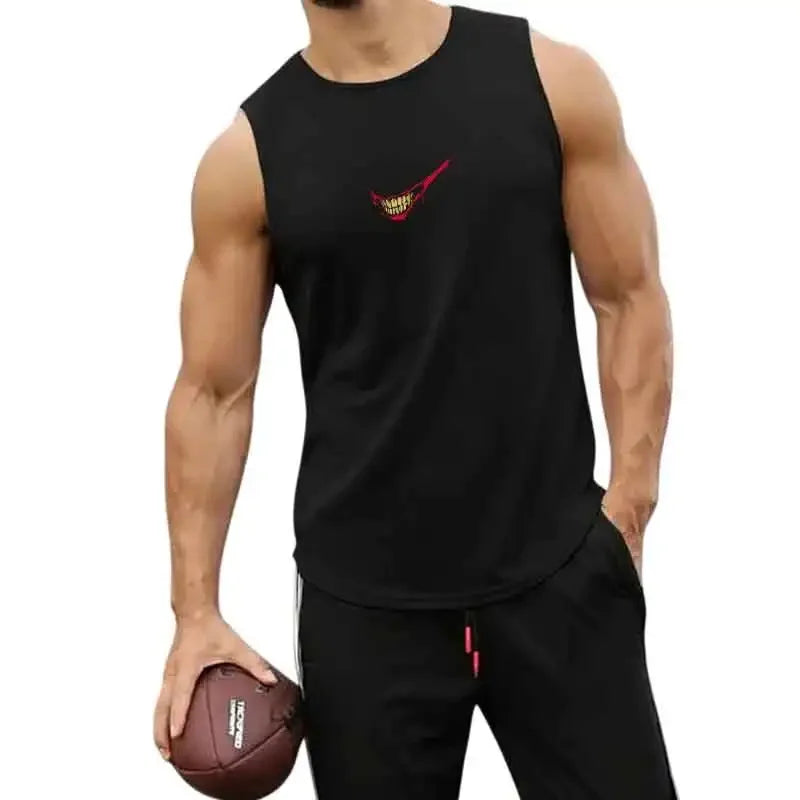 Men's Gym Tank Top Sleeveless Running Shirt Fitness Workout Vest Basketball Jersey Bodybuilding Stringer Singlet Tank Tops