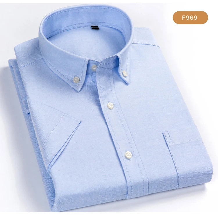 Men's Plaid Gingham Short Sleeve Shirt