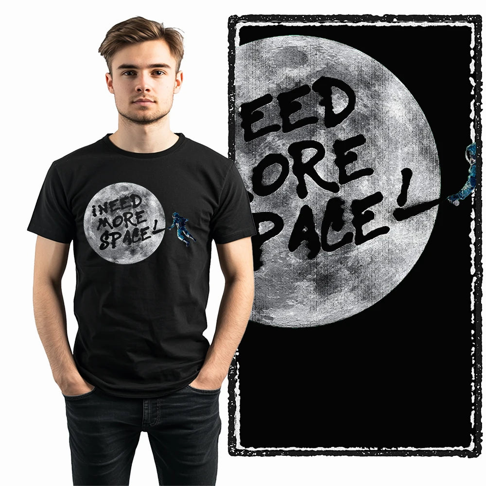 Men's Astronaut Moon Print Graphic T-Shirt