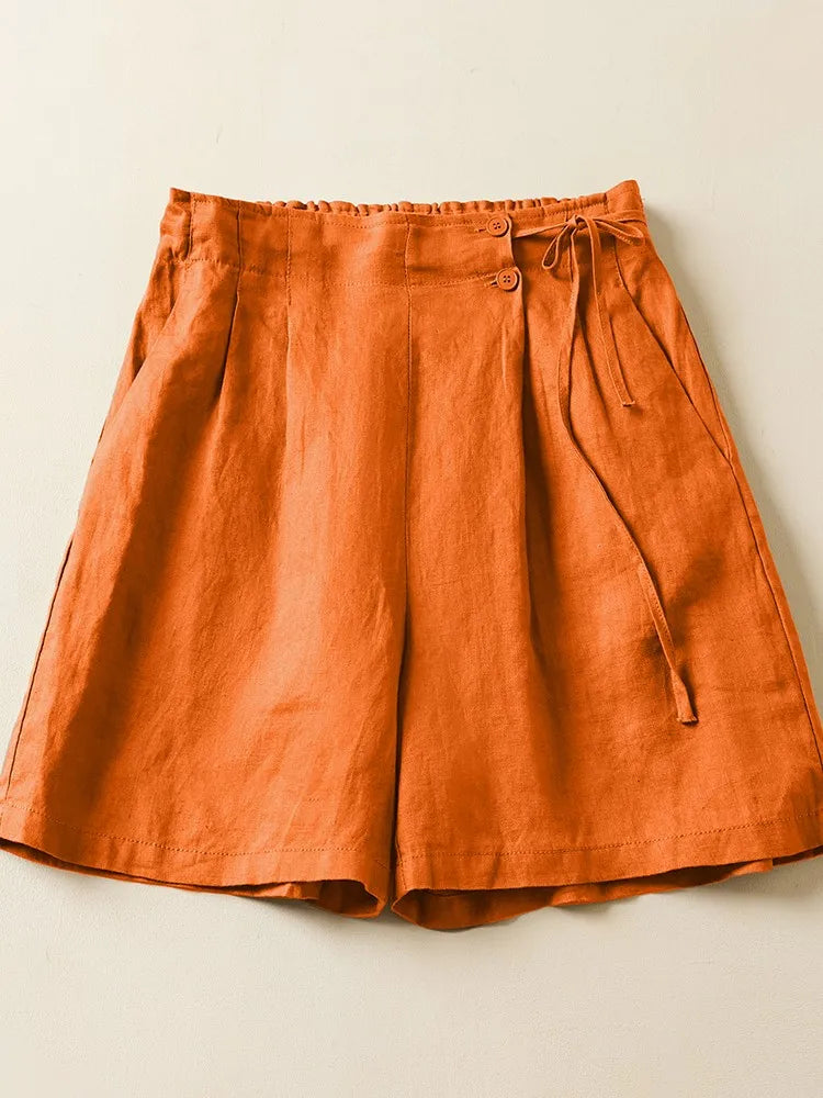 Women's Loose Cotton Linen Casual Shorts