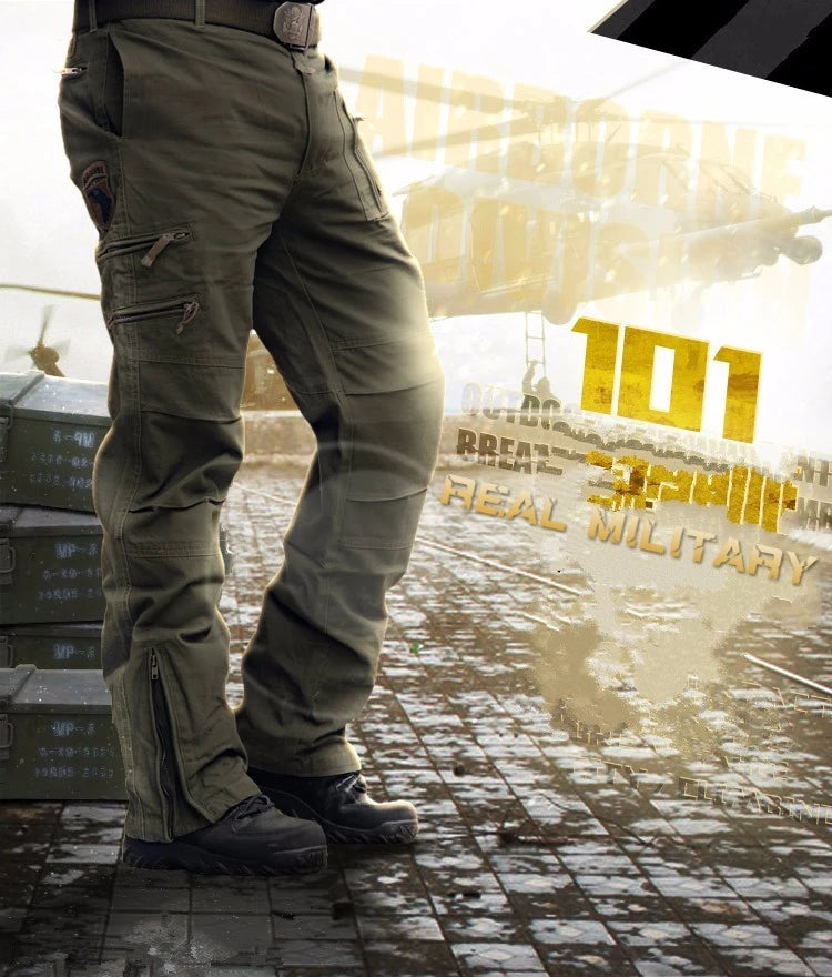 Men's Multi-Pocket Camo Cargo Pants