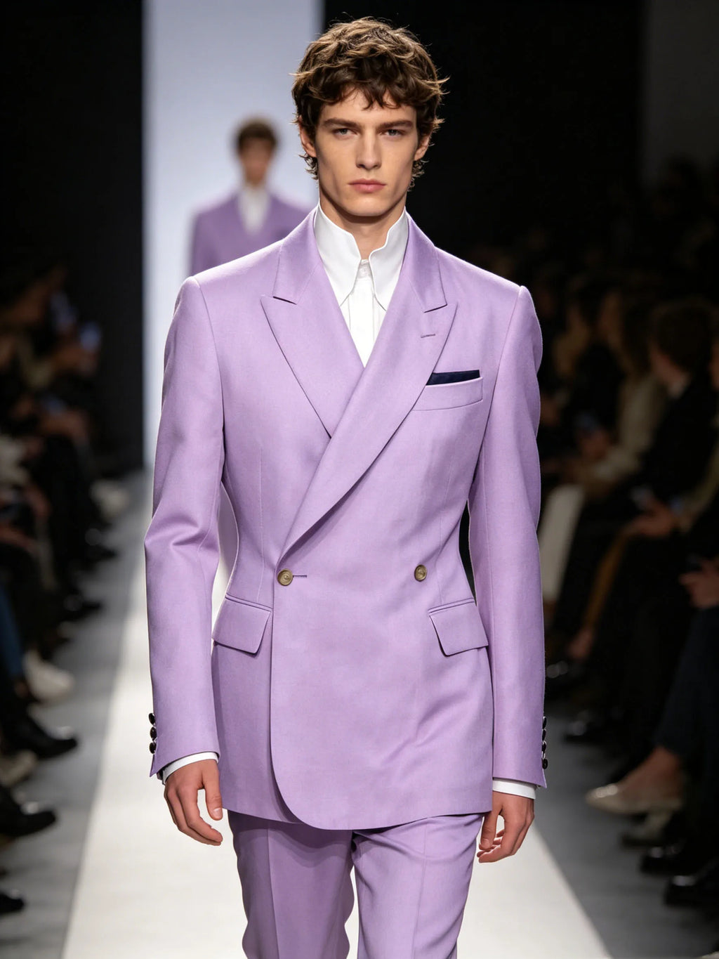 Men's Linen Double Breasted Blazer