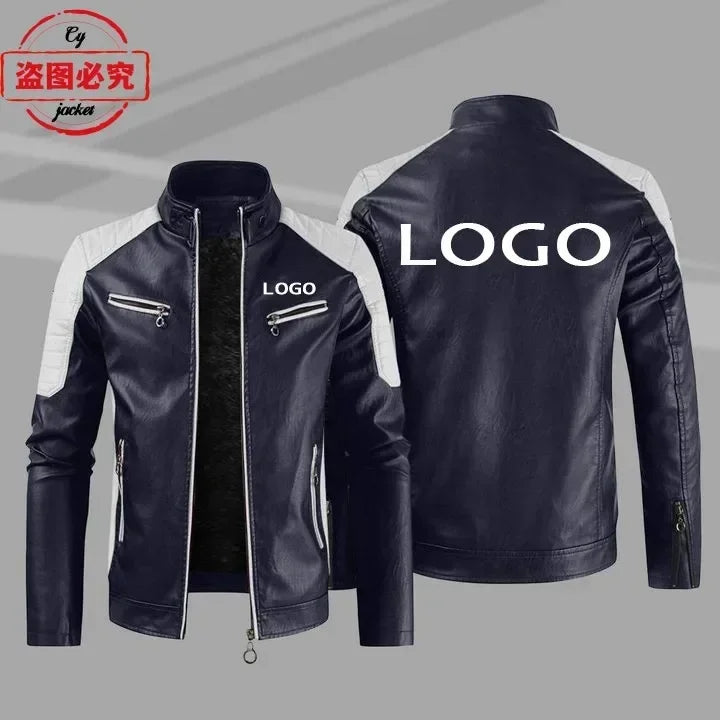 CAN-AM motorcycle LOGO retro washed pu leather jacket windproof autumn and winter men's cycling spring and autumn leather jacket
