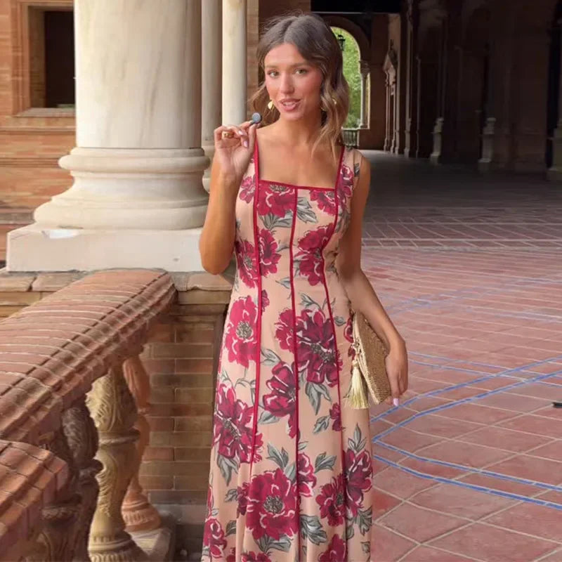 Women's Floral Sling Maxi Dress