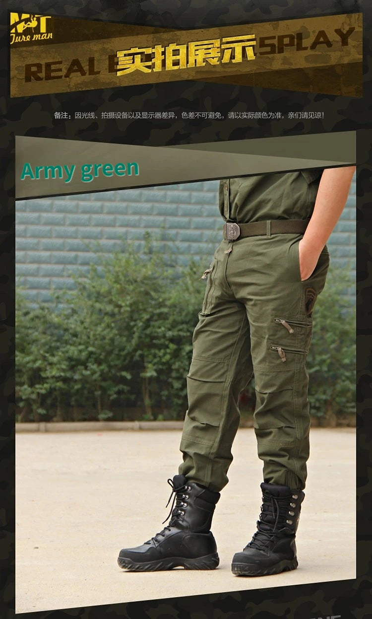 Men's Multi-Pocket Camo Cargo Pants