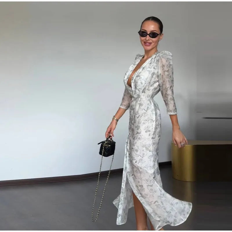 Women's Floral Sling Maxi Dress