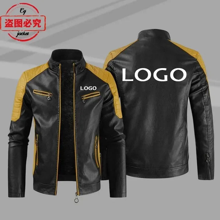 CAN-AM motorcycle LOGO retro washed pu leather jacket windproof autumn and winter men's cycling spring and autumn leather jacket