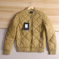 Men's Quilted Diamond Baseball Collar Jacket