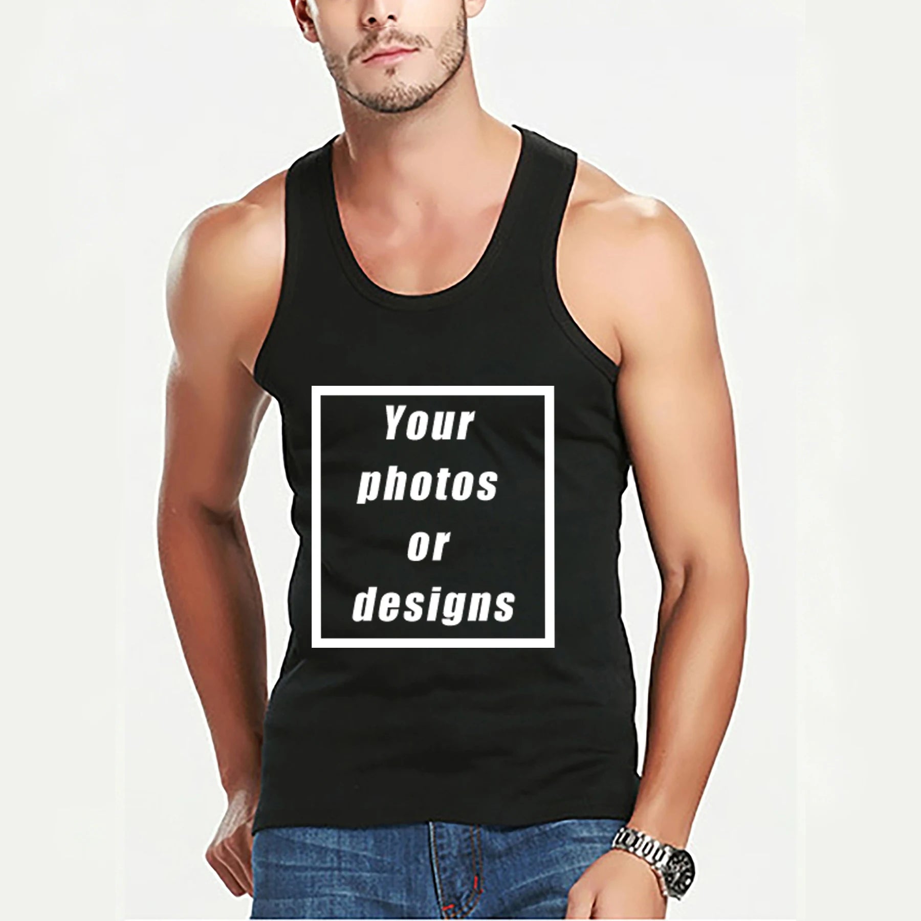 Men's Custom Graphic Sleeveless Tank Top