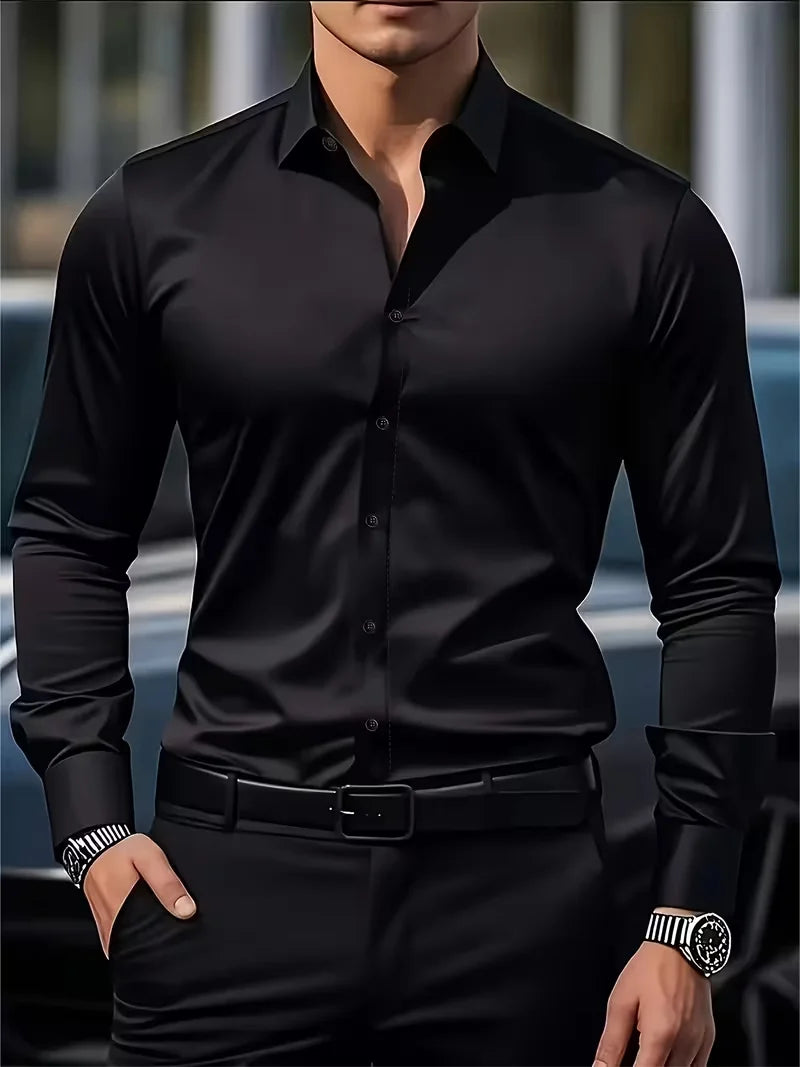 Men's Breathable Long Sleeve Formal Shirt