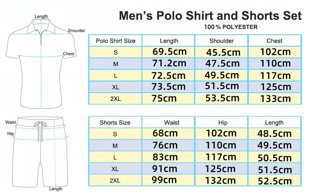 Summer New Men's Suit Fashion Printing Lapel Zipper 2 Piece Set Short-sleeved T-shirt and Shorts Sportswear Beach Suit