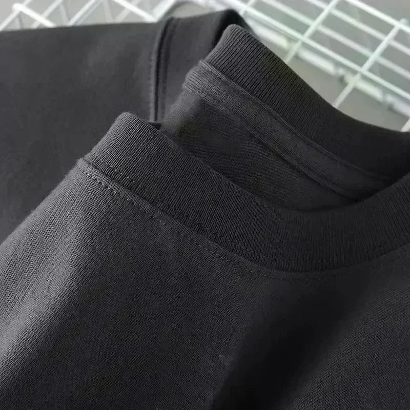 Men's Embroidered Cotton Round Neck T-Shirt