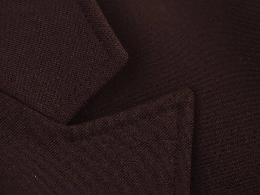 KONDALA Women Fall Vintage Elegant Blazer Lapel Cinched-Waist Brown Blazer 2025 Autumn Fashion High Street Commute Lady Suit