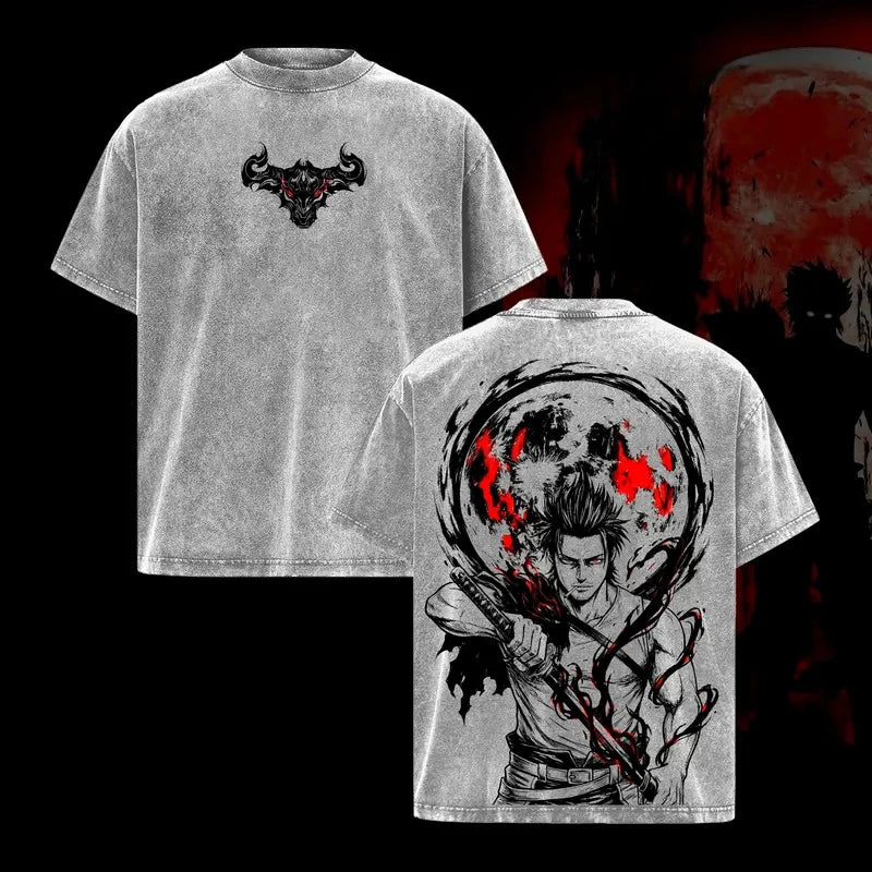 Black Clover Anime Washed Graphic T-Shirt