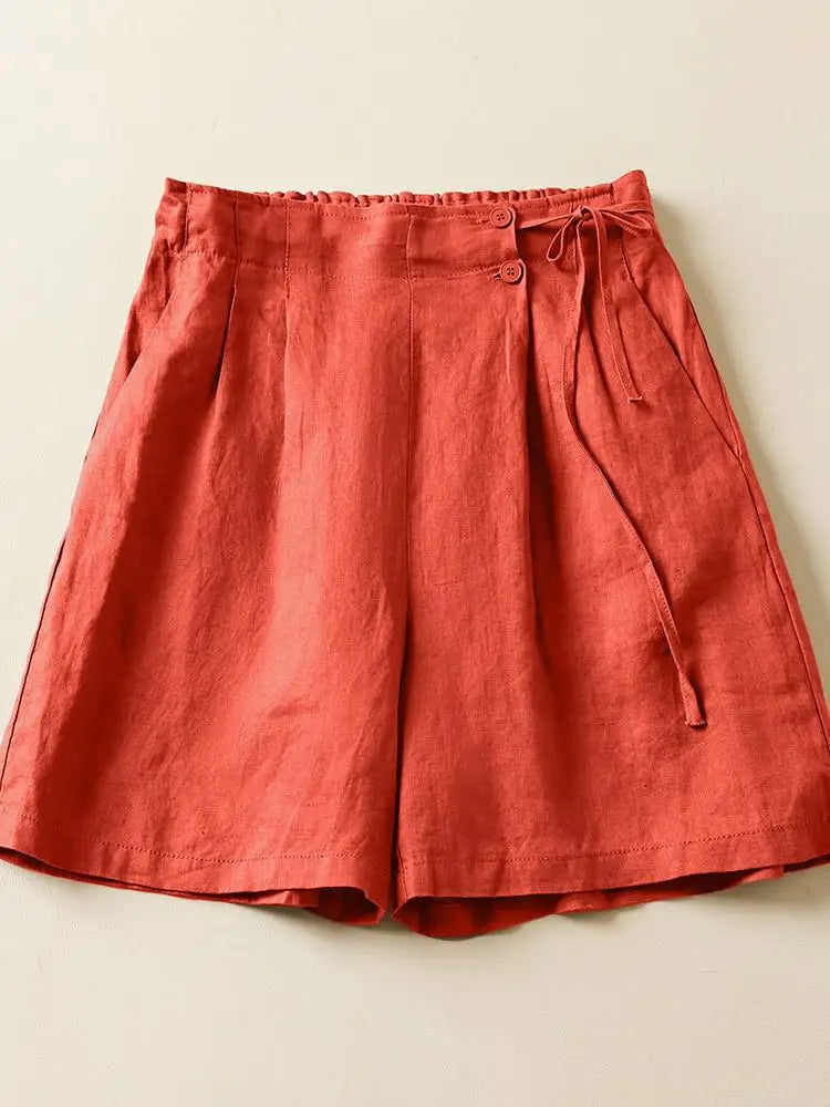 Women's Loose Cotton Linen Casual Shorts