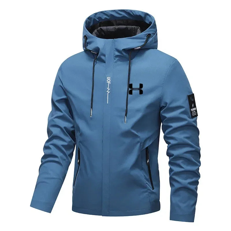 Men's Hooded Zip-Up Windbreaker