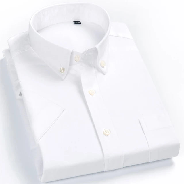 Men's Plaid Gingham Short Sleeve Shirt