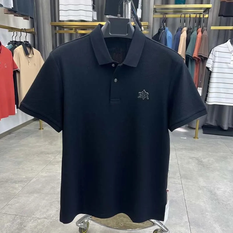 Men's Embroidered Cotton Polo Shirt