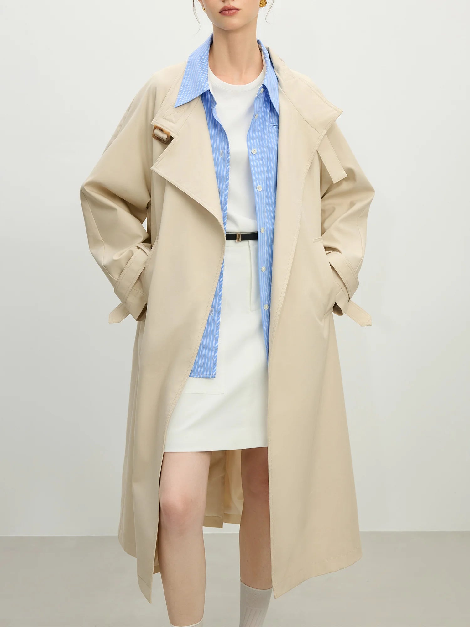 Women's Stand Collar Trench Coat