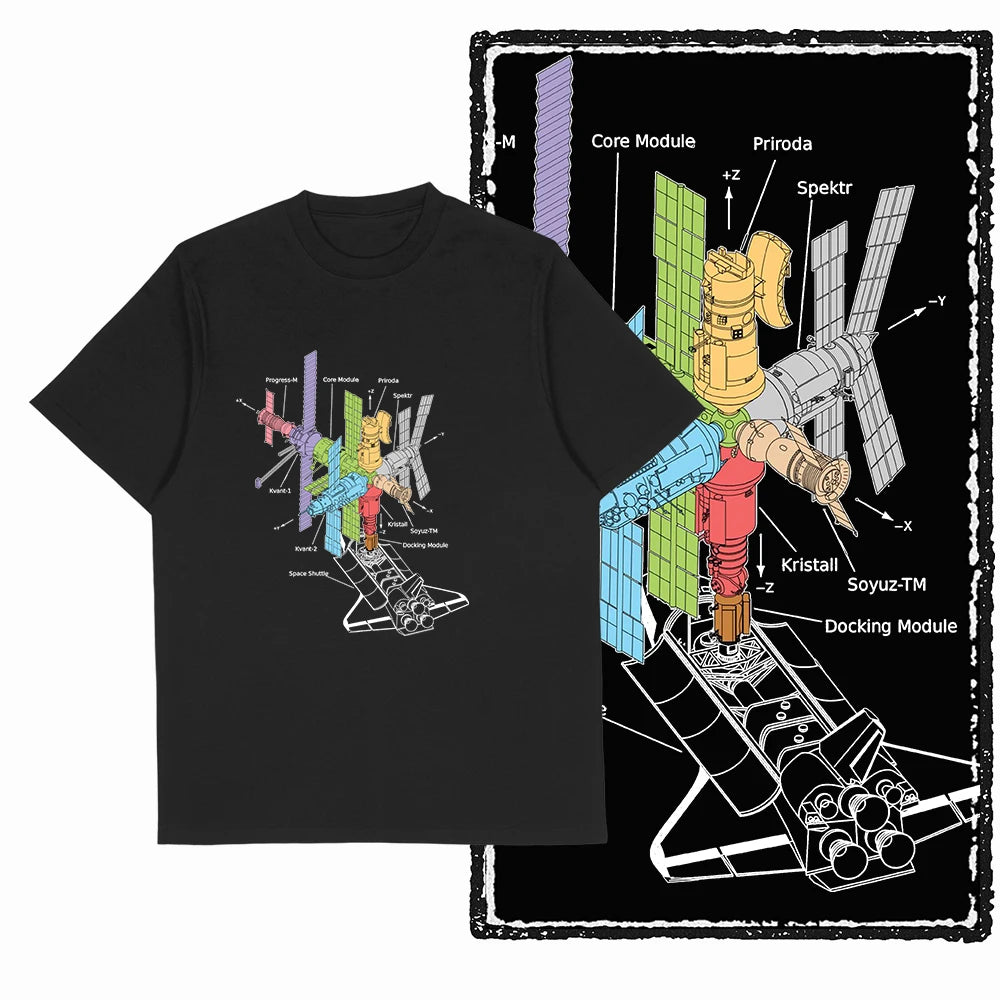 Men's Astronaut Moon Print Graphic T-Shirt