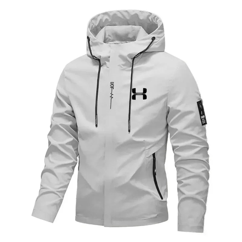 Men's Hooded Zip-Up Windbreaker