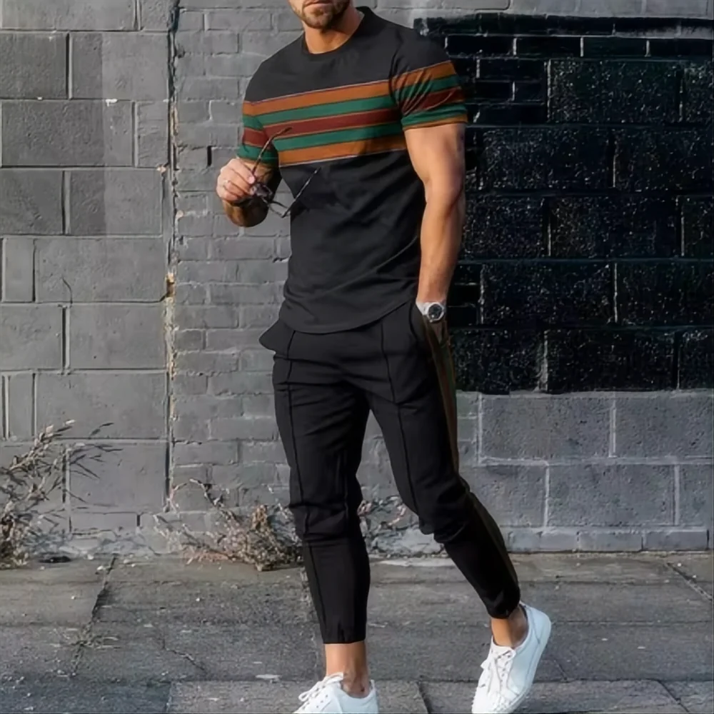 Men's 3D Print Basketball Jogging 2-Piece Set