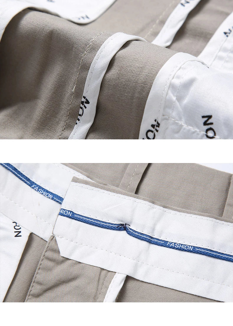 Men's Stretch Cotton Straight Leg Trousers
